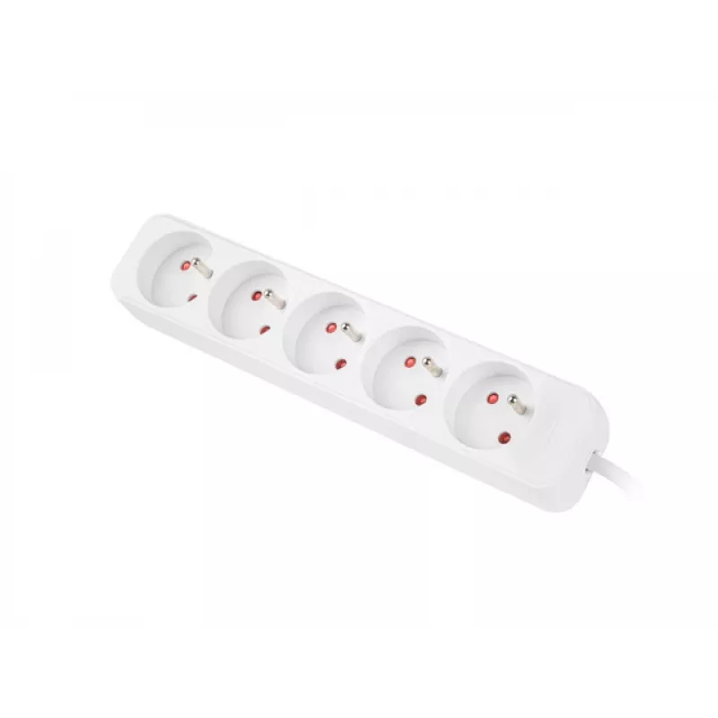 LANBERG PS0-05E-0150-W 1.5M White 5X 230V Lanter EXTENSION PL. CABLE FROM FULL COPPER