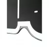 NeXtime klok 3072zw Thumbs up, 40.5x41.cm, Wall, Black/ Silver