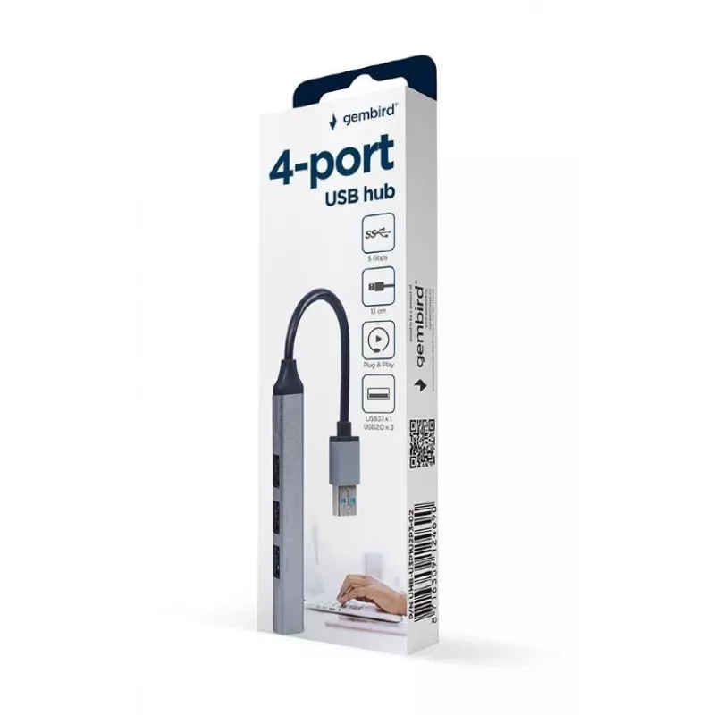 USB 3.0 interface hub GEMBIRD UHB-U3P1U2P3-02 — 4 ports