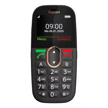 Senior mobile phone Gigaset GL695 — 2.31 inch (5.87 cm) display, 240×320, Single SIM, 4G, 2 MP camera, 1400 mAh, Black