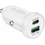 SBS Car Charger 12/24V 1x Type C PD+ USB 2.1 A white
