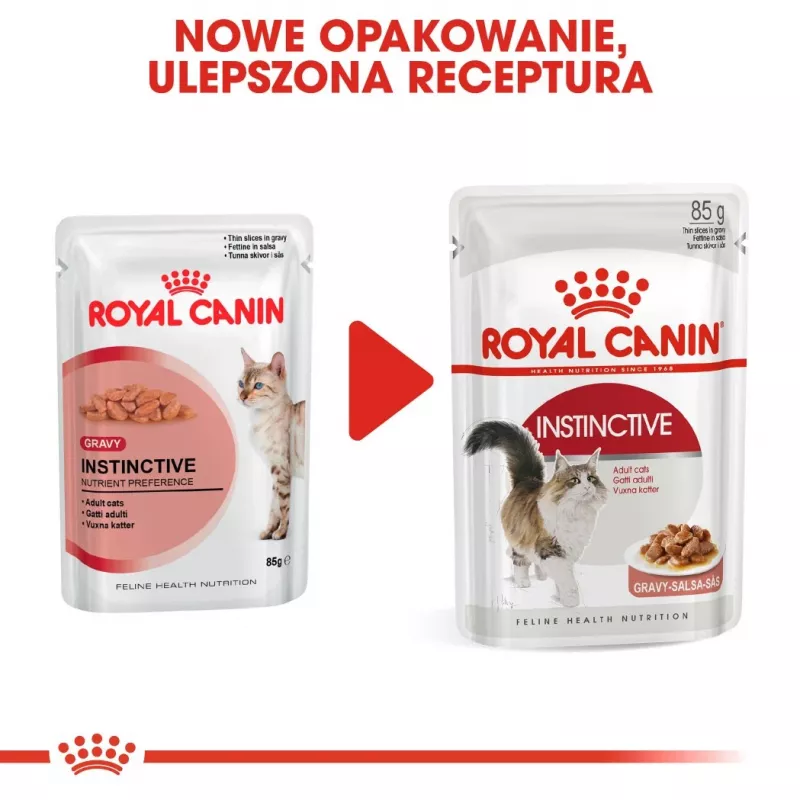 Wet cat food Royal Canin Instinctive 12 x 85 g — poultry, adult, urinary health support