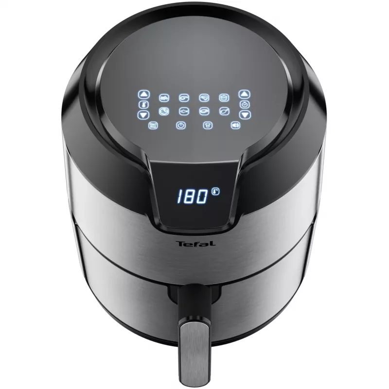 Tefal Easy Fry EY401D Single 4.2 L Stand-alone 1500 W Hot air fryer Black, Stainless steel