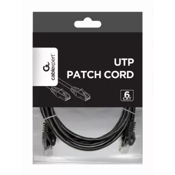 Networking cable Gembird PP6U-2M/BK RJ-45 Cat6 2m Black