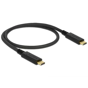 USB Cable DeLOCK 83042 USB 3.2 Gen 2 0.5m USB C Black