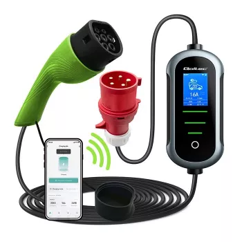 Electric car charger QOLTEC 22 kW 400 V WiFi (TUYA) with 7 m cable