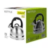 Non-electric kettle Maestro MR-1329, stainless steel, 2.9 L, stovetop with hinged whistle, manual lid