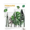 Fiskars plant care set 3 pcs 1075317 — hand trowel, transplanter and cultivator for potted and garden plants