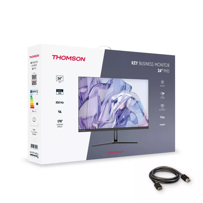 Monitor THOMSON M24FB2Y14 24 inch (61 cm) Full HD 1920x1080 VA LED, 14 ms, VESA, Black