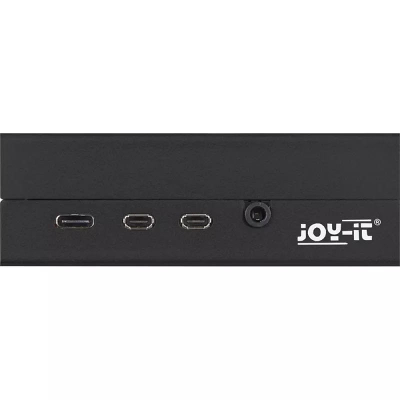 Aluminum housing for Raspberry Pi 4 B by JYT, model RB-AlucaseP4+01B, black finish