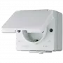 Socket outlet Type F Jung 620 W — 16 A, 250 V, Duroplast housing, White, Height 47 mm