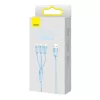 3in1 USB cable Baseus StarSpeed Series, USB-C + Micro + Lightning 3,5A, 1.2m (Blue)