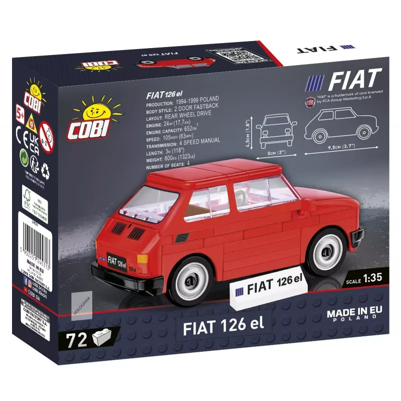 Toy construction set Cobi Youngtimer Collection Fiat 126p el 24531 — 150 pieces