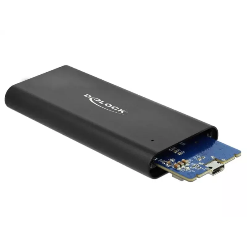 Delock - Storage Enclosure - M.2 - M.2 NVMe Card - USB 3,1 (Gen 2) - Black (42614)