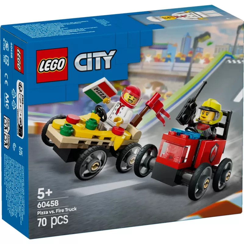 LEGO CITY 60458 Pizza vs. Fire Truck