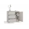 CHEST OF DRAWERS 1 DOOR 3 DRAWERS COLOUR CASHMERE
