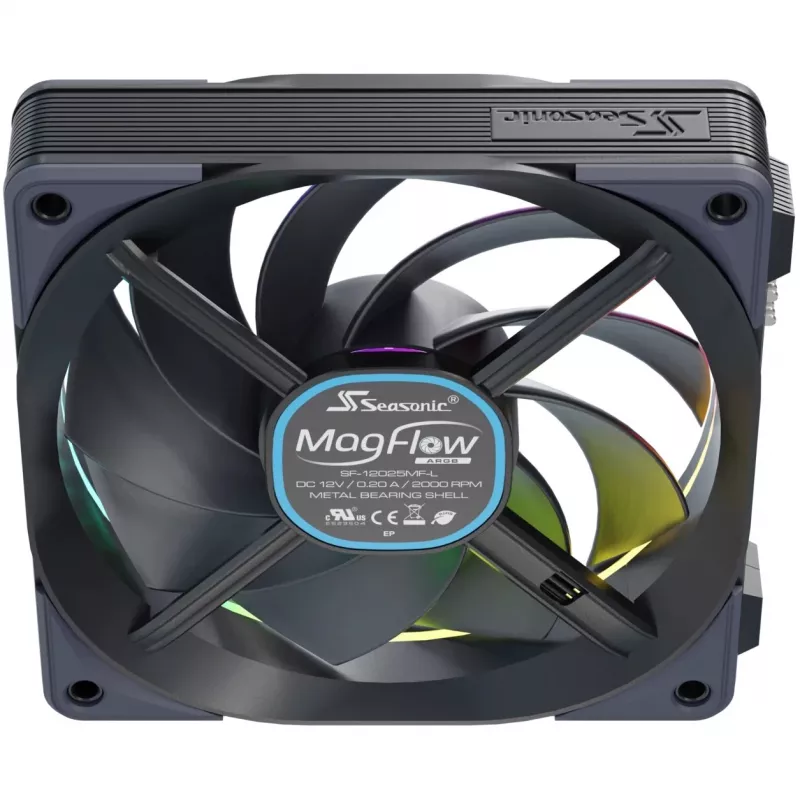 Fan Seasonic MagFlow ARGB 12 cm 2000 RPM Black