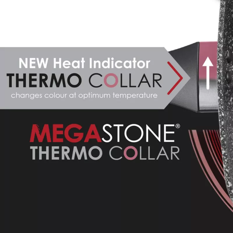 Griddle Pan Salter BW10702BRMFOB 28 cm Megastone with Thermo Collar