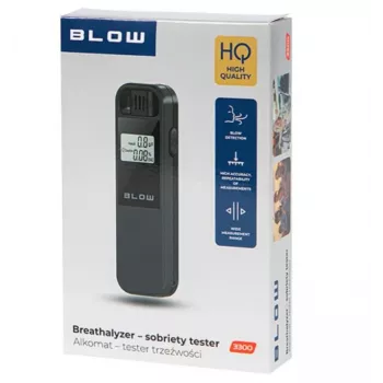 Portable alcohol tester BLOW 3300 — contactless breathalyzer, BAC 0.00–0.19%, 1% accuracy, LCD, AAA batteries