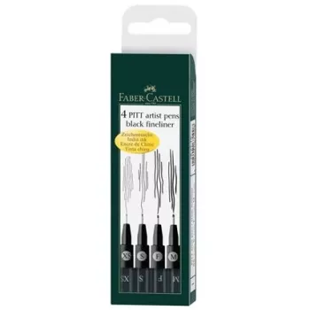 Fineliner Faber-Castell 167115 Multi Black 4 pcs