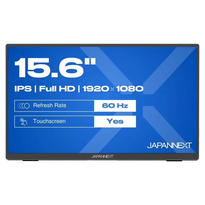 JAPANNEXT JN-MD-I156FHDR-T computer monitor 39.6 cm (15.6 inch) 1920 x 1080 pixels Full HD LED Touchscreen Grey