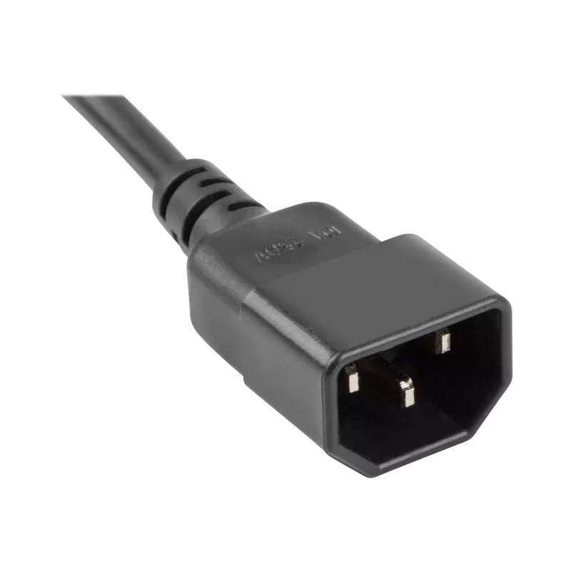 Power Extension Lanberg PS0-04E-0100-IEC-BK 1m 4 AC Outlets Indoor Black