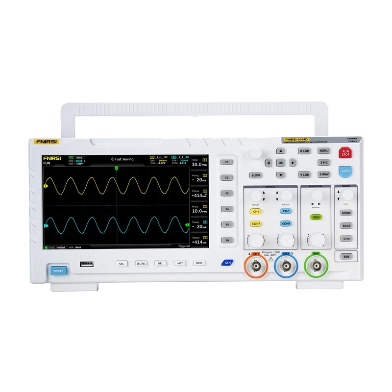 Oscilloscope Signal Generator Fnirsi 1014D 2-in-1 — 100 MHz bandwidth, 1 GS/s sampling rate
