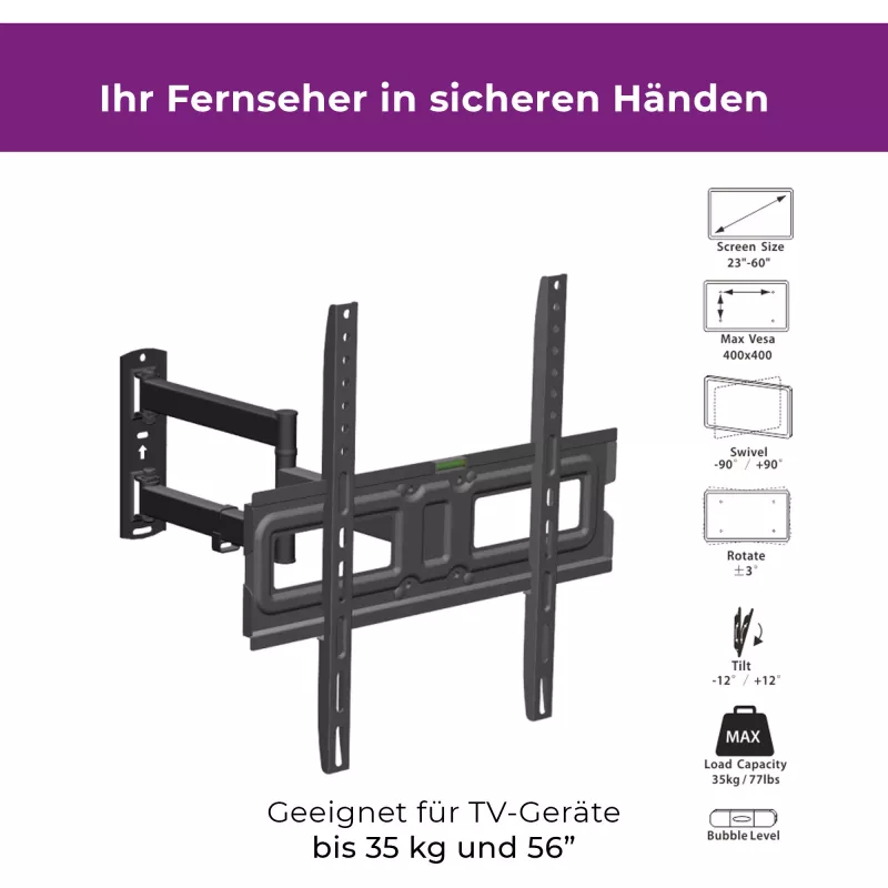 Wall Mount Ultron WM200 88.9 cm (35 inch) Black