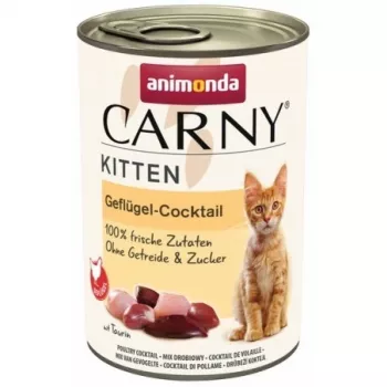 Wet cat food animonda Carny Kitten Cocktail with Poultry 400 g can, moisture 80%, protein 10.5%