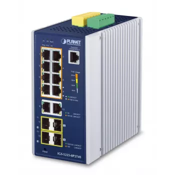 Managed Switch PLANET IP30 Industrial L2+/L4 8-Port Gigabit Ethernet