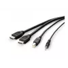 Belkin Secure KVM Combo Cable - Video- / USB- / Audio-Cable - TAA-Compliant - USB, Mini-Plug, HDMI (M)