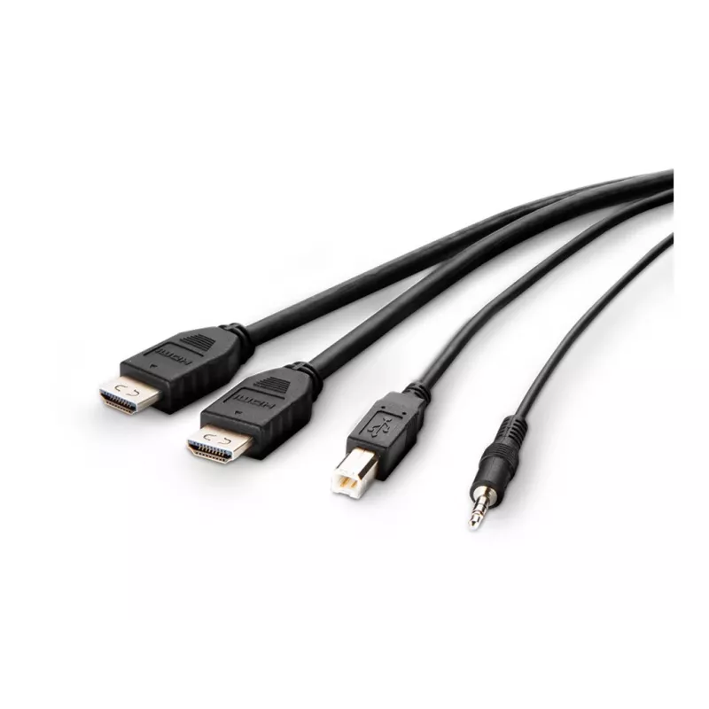 Belkin Secure KVM Combo Cable - Video- / USB- / Audio-Cable - TAA-Compliant - USB, Mini-Plug, HDMI (M)