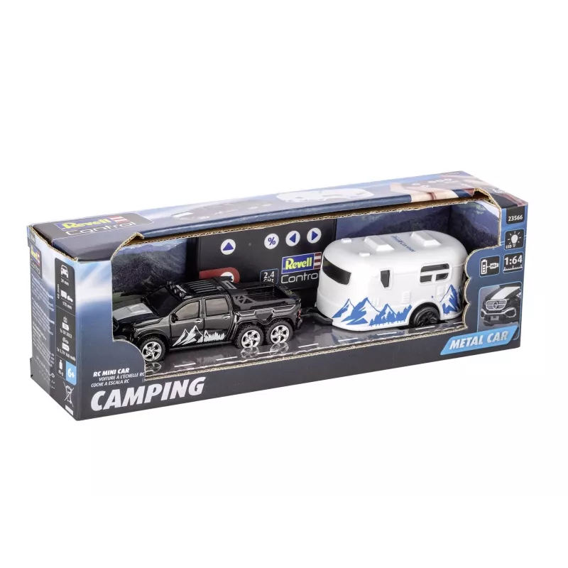 RC car with camper REVELL 23566 — mini remote-controlled model, battery-powered, toy vehicle