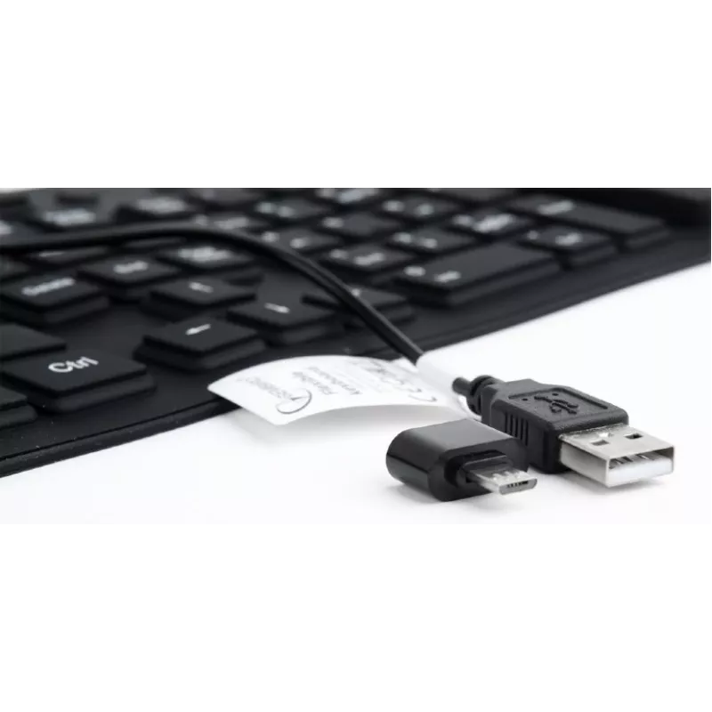 Silicone keyboard USB+PS/2 black