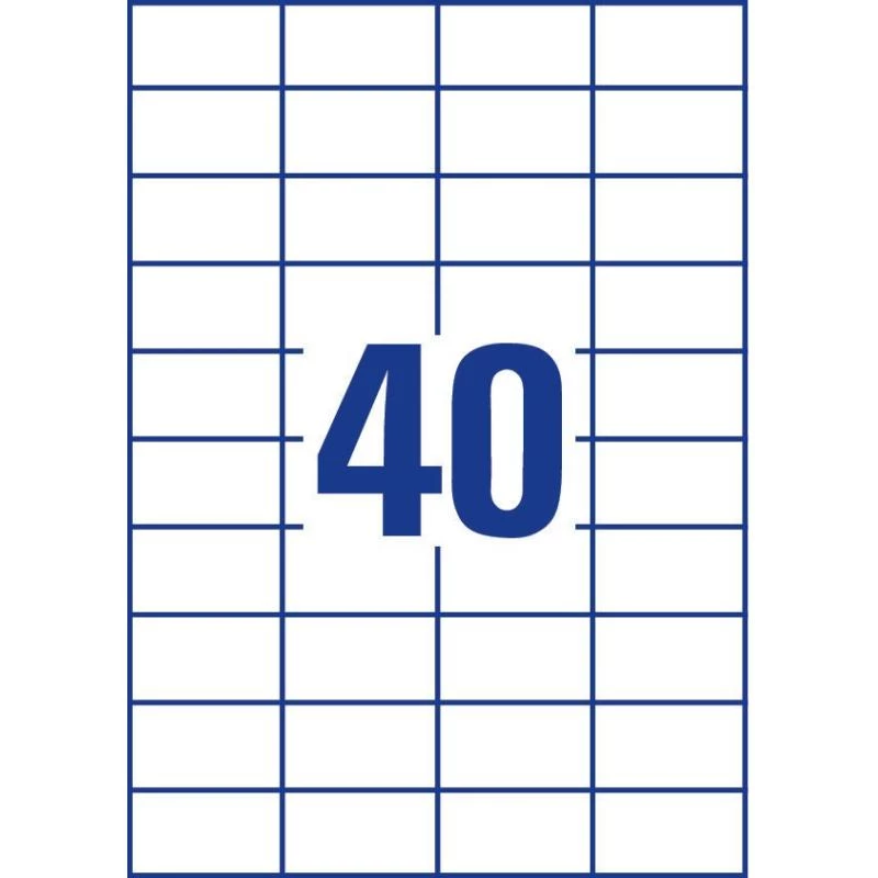 Avery Zweckform 3651 Universal Labels 52.5 X 29.7 Mm 100 Sheets White