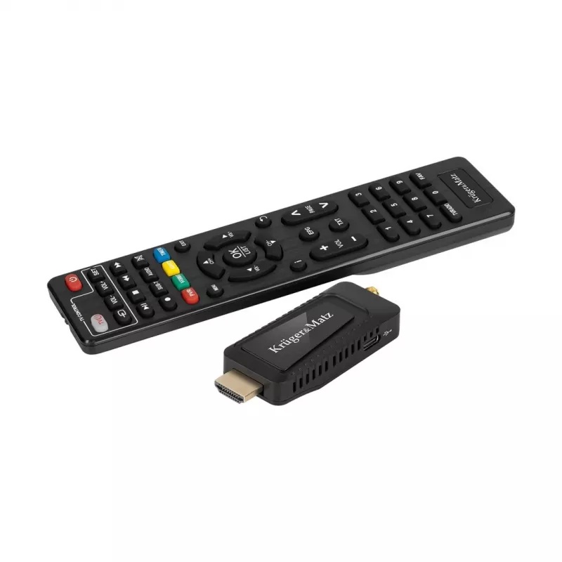 Mini DVB-T2 H.265 HEVC tuner KRUGER & MATZ KM9998, 470–862 MHz, 1 tuner, HDMI, USB, 720p