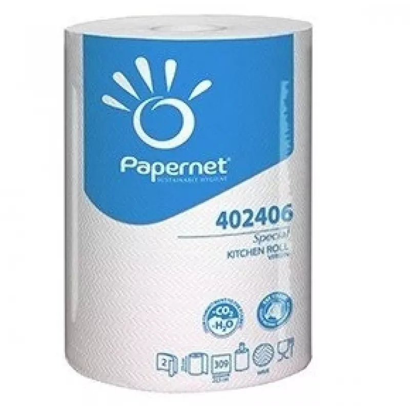 Papernet Special Hand Towel Rolls, Paper, 2-Ply, 60m, Cellulose, White (402406-1)