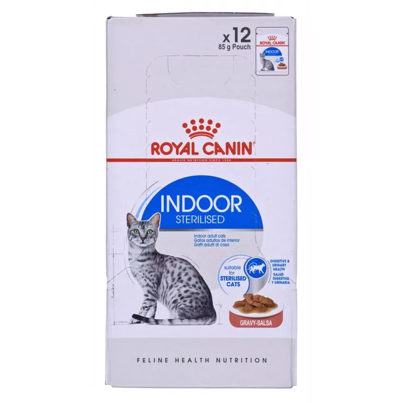Wet cat food Royal Canin Indoor Sterilized 12 x 85 g — poultry, adult neutered indoor cats