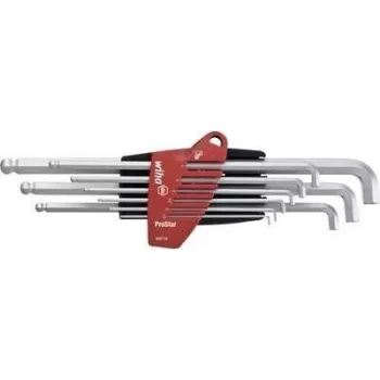 Hex Key Wrench Set wiha 369TS9, 9-piece hex key set, metric L-keys