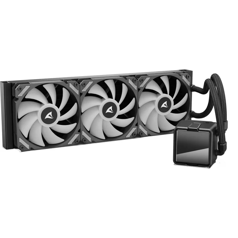 All-in-One Liquid CPU Cooler Sharkoon S60 ARGB — 360 mm Radiator, 3×120 mm PWM Fans, Black