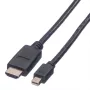 Mini DisplayPort Cable VALUE Mini DP-HDTV M/M 2 m