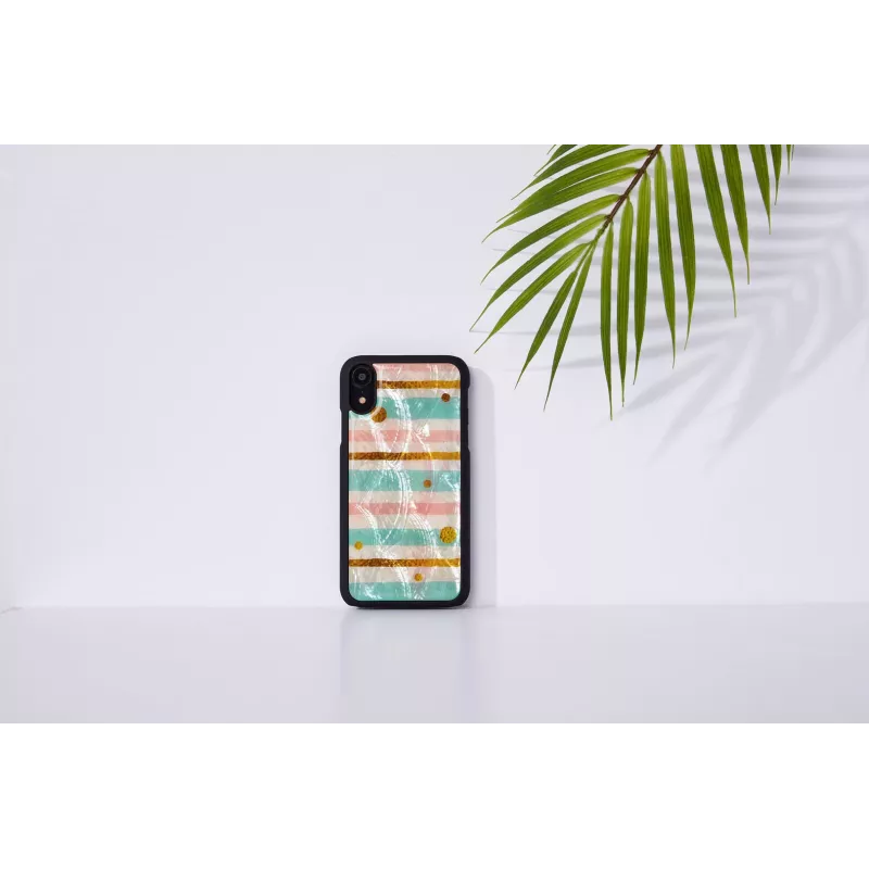 Phone case iKins for iPhone XR — mint black protective cover