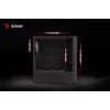 PC case SAVIO Noctis Flow RGB — Cube, ATX/Mini-ITX, 3x 120 mm front fans, tempered glass side, max GPU 35 cm