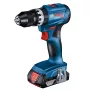 Cordless drill driver Bosch GSB 18 V — 18 V, 4 Ah Li‑Ion, 45 N·m, 500/1900 RPM, 35 mm wood, 10 mm steel, 2 batteries, charger, case