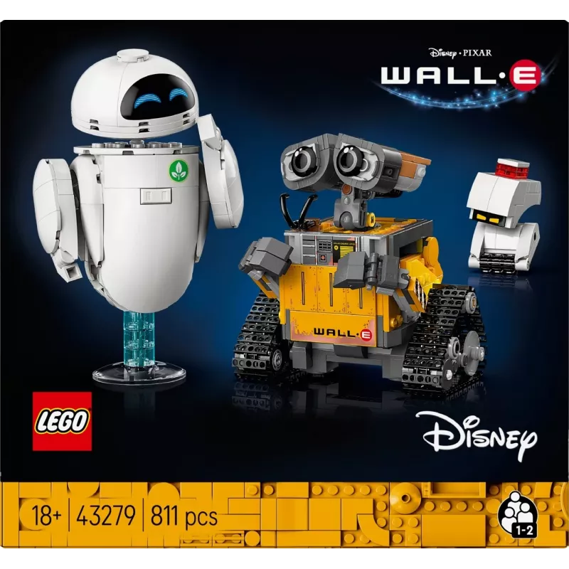 LEGO building set Disney Pixar WALL·E and EVE 43279 — 811 pieces, 130 mm height, for 18+