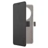 Leather book case FIXED for Xiaomi Redmi 14C, black — front-and-back protective cover