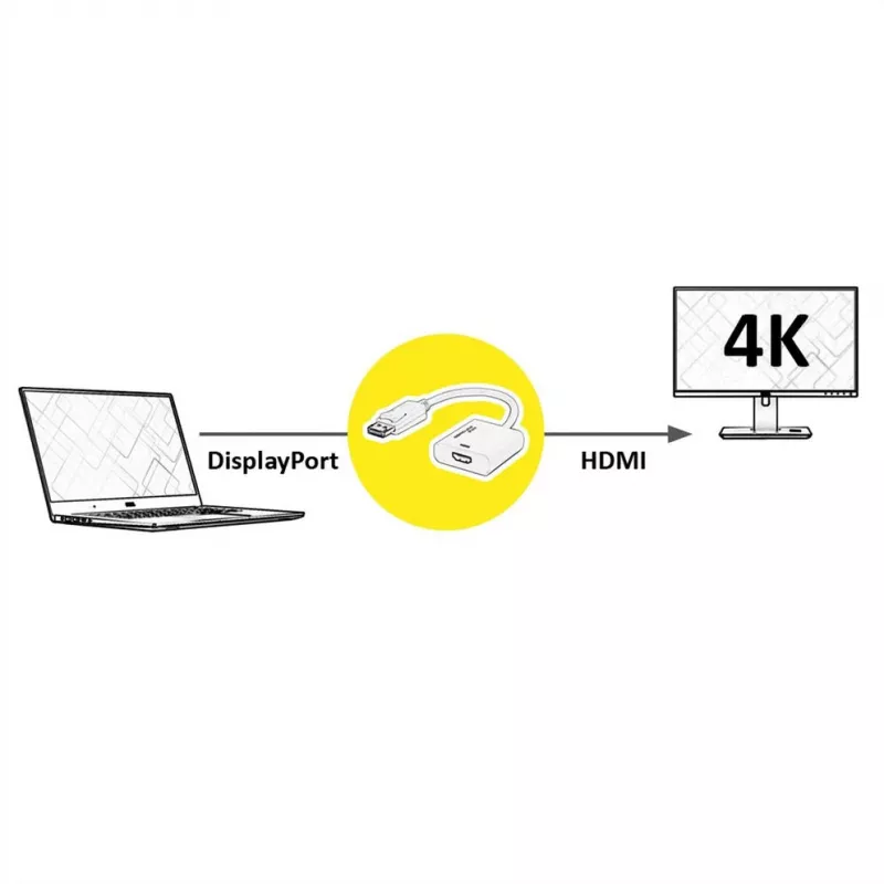Video Cable Adapter ROLINE 12.03.3164 0.15m DisplayPort to HDMI