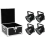 LED PAR light EUROLITE PAR-56 QCL Short 4x with EPS case — 4-in-1 QCL LEDs, PAR-56 form factor, compact short body