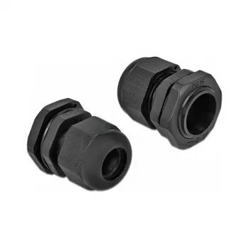 Cable Gland DeLOCK 60218 Black Plastic 10 pc(s)