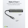Goobay Slim 4-Port USB-Hub USB-C auf 10 Gbit/s - -Plug> 4x (76565)